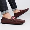 Leather Men Casual Shoes Luxury Brand Formal Men Loafers Moccasins Italian Breathable Slip On Male Boat Shoes Lightweight Flats