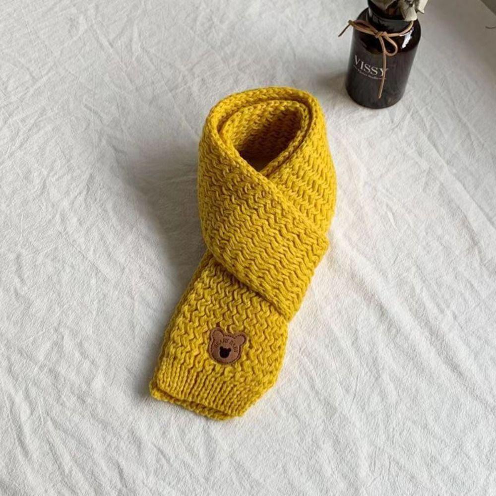 Solid Color Kids Scarf Cute Keep Warm Scarf New Neck Cover Kid