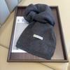 New solid color scarf women's imitation wool versatile scarf men's scarf autumn and winter knitted small scarf tide