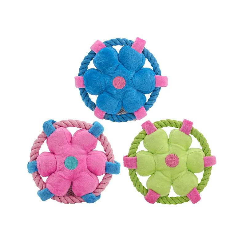 Durable Rope Fetch Dog Toy for Interactive Training and Teeth Cleaning Chew Toy Long Lasting Molar Dental Care Boredom
