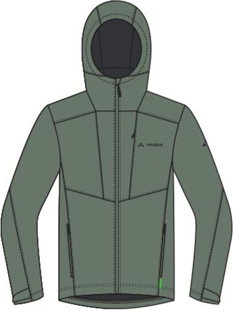 Jacket VAUDE Men's Hooded Jacket Cyclone Hooded Jacket Agave