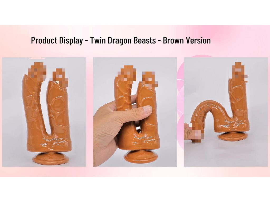 Double-Ended Female Masturbator with Yin & Anus Inserts - Dual Entry Simulated Phallus