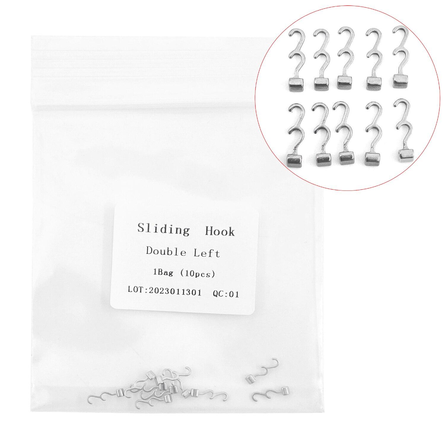 

стоматологические раздвижные обжимные крючки правый/левый стоматологический ортодонтический крючок стоматологический изогнутый обжимной крючок длина 8 мм Double Left