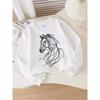 European Sizes Kids' Crewneck Sweatshirt - White Horse Line Art Design , Sportswear And Casual Wear, Soft And Comfortable, Children's Clothing