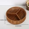 1pc Handmade Imitation Rattan Woven Fruit Basket, Home Utensil Retro Braided Bread Basket For Bread Candy Fruit Vegetable