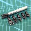 1 Set Leather Flat Punch Tool Set Steel Handle Can Replacement Head Belt Hole Punching Thonging Chisel Craft Tool