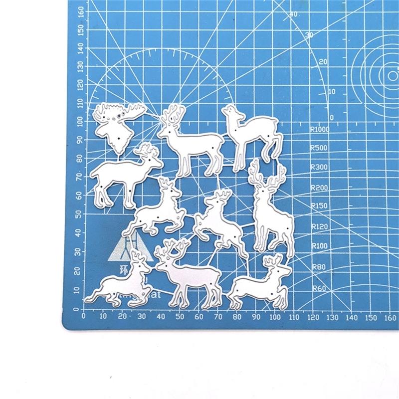 Reindeer Die Cuts Christmas Deer Metal Cutting Dies Cut Stencils for DIY Photo Scrapbooking Card Album Decorations