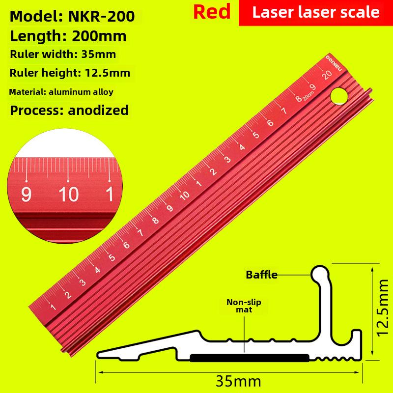 Multifunctional Aluminum Alloy Ruler: Stainless Steel, Cutting, and Protective Features
