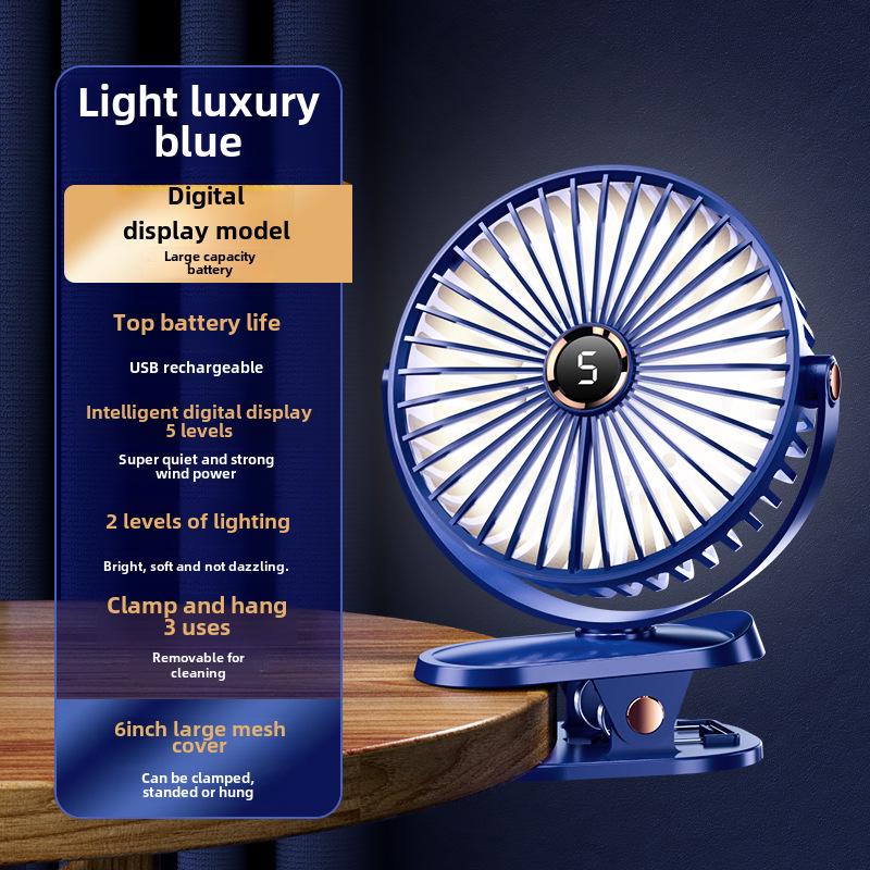 Mini USB Wiederaufladbarer Clip-On Tischventilator für Studentenwohnheime und Zuhause