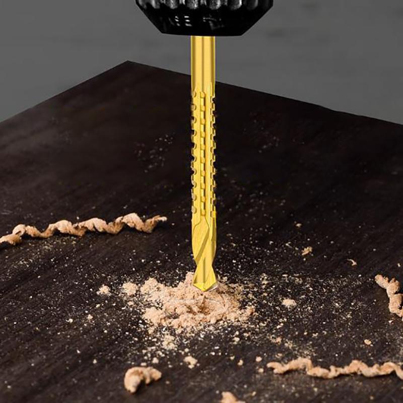 6Pcs Cobalt Left Hand Drill Bit Set Screw Metric Composite Tap Drill Bit Tap