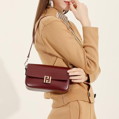 Leather High-grade Small Bag Spring Female Bag Popular Cross-body Bag Temperament Small Square Bag