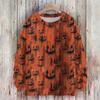 Ladies' Fashionable Casual Long Sleeved Christmas Printed Round Neck Knitted Yarn