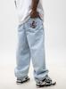 Jigga Wear Dude Men's Super Baggy Jeans Light Blue XXL
