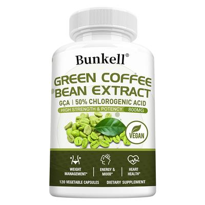 Cápsulas adelgazantes de extracto de café verde - aptas para hombres y mujeres, 120 cápsulas