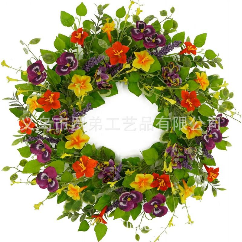 Artificial Flower Wreath Easter Valentines Day Hotel Restaurant Door Decorations