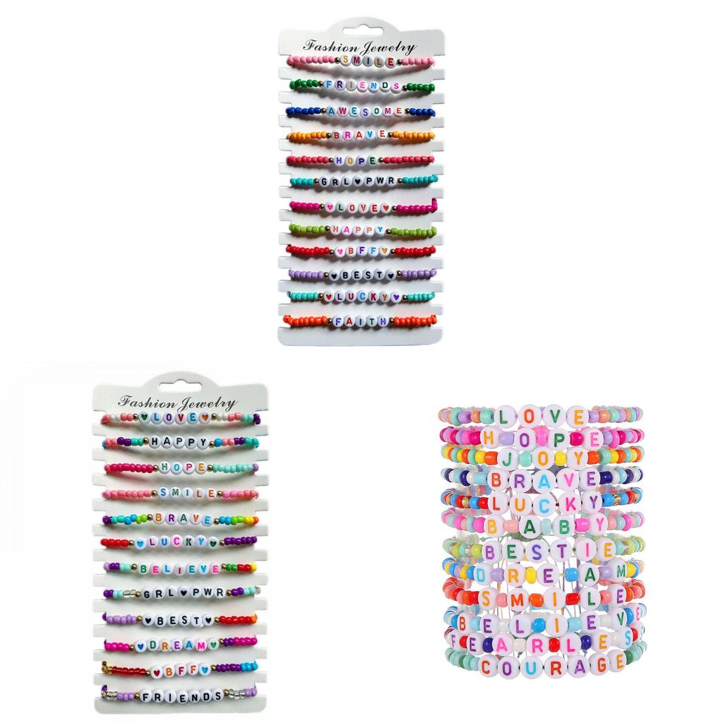 Bohemian Style Friendship Bracelets With Acrylic Alphabet Beads For Men And Women