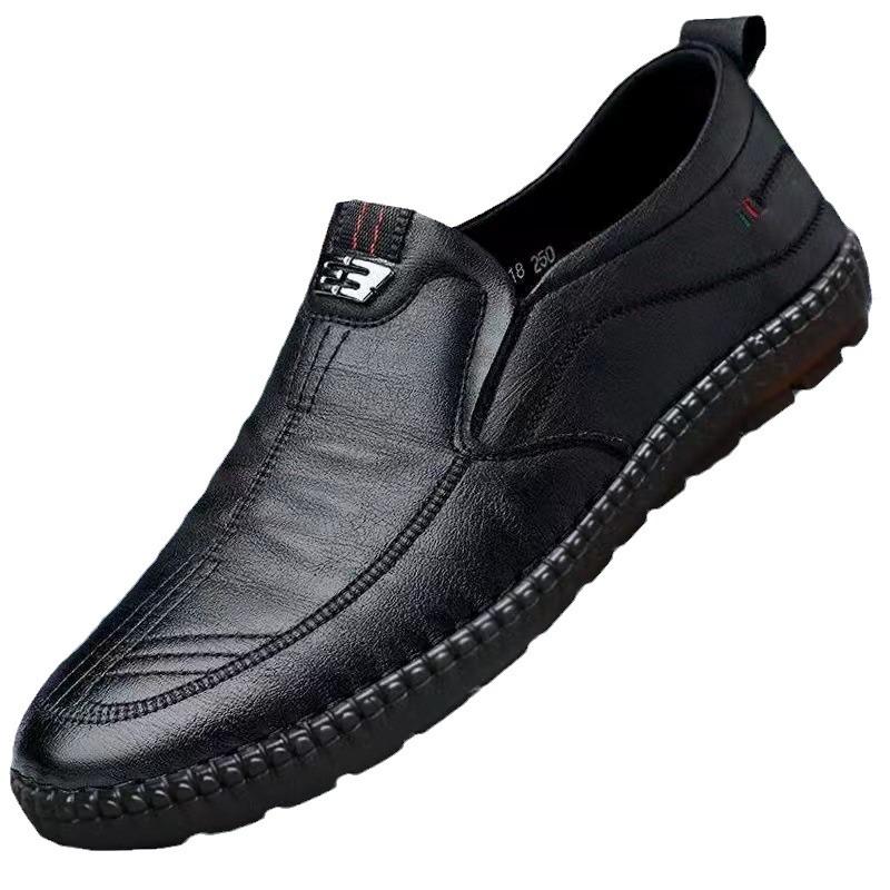 Men's Leather Shoes, Soft Sole, Soft Surface, Business Casual Shoes, Fashion Driving Peas Shoes