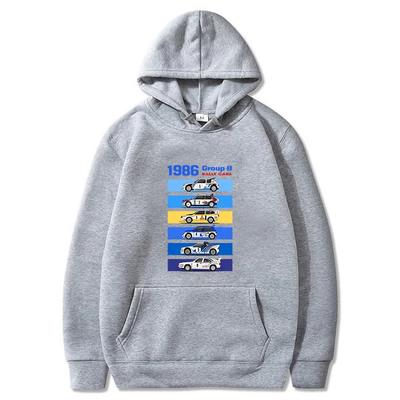 New Men's Hoody 1986 Group B RALLY CARS Print Hoodie Hot Sale Men Women Vintage Casual Sweatshirt Unisex Long Sleeve Pullovers