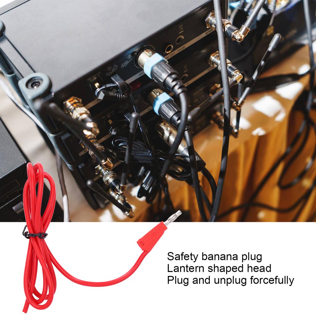 Banana Plug Test Brass PE Electrical Test Cable Wire for Voltage Tester Truck Batteries 4mm