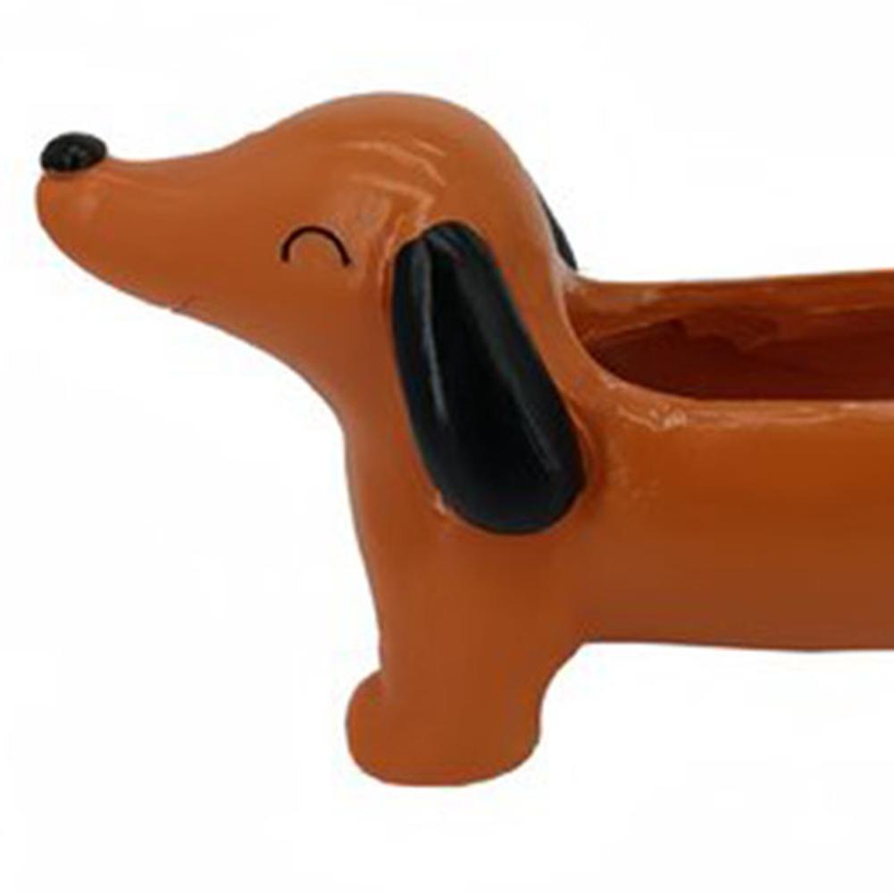 Dackel Blumentopf Hunde Pflanztopf Niedlicher Blumenübertopf Ästhetischer Sukkulenten-Blumentopf für Innen-/Außendekoration