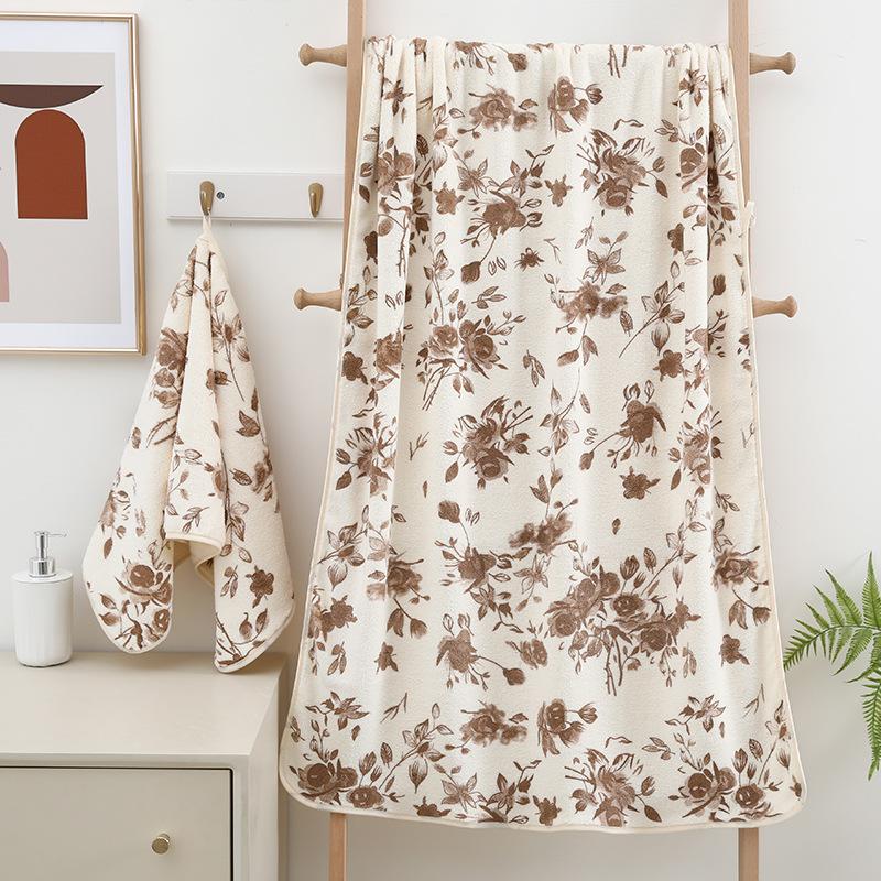 Coral Fleece Face Towel, Soft Water Absorption and Not Easy To Lose Hair, Hemming Towel, Bath Towel Set 30*30