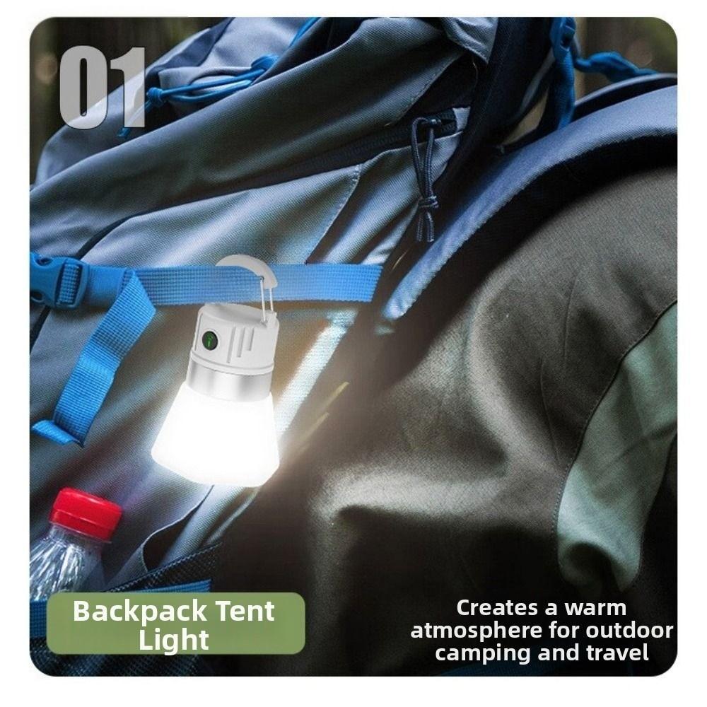 Hanging Function RGB Ambient Light Handheld Portable Hook Lamp Mini LED Flashlight Camping Use
