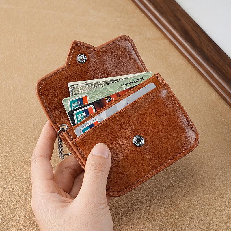 Women's Lightweight PU Leather Heart Shaped Card Holder Multi-Card Anti-Magnetic Wallet Small Travel Cash Coin Bag