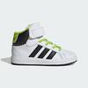adidas GRAND COURT Fabric Mid Top Skateboard Shoes White Black Kids' JR0802