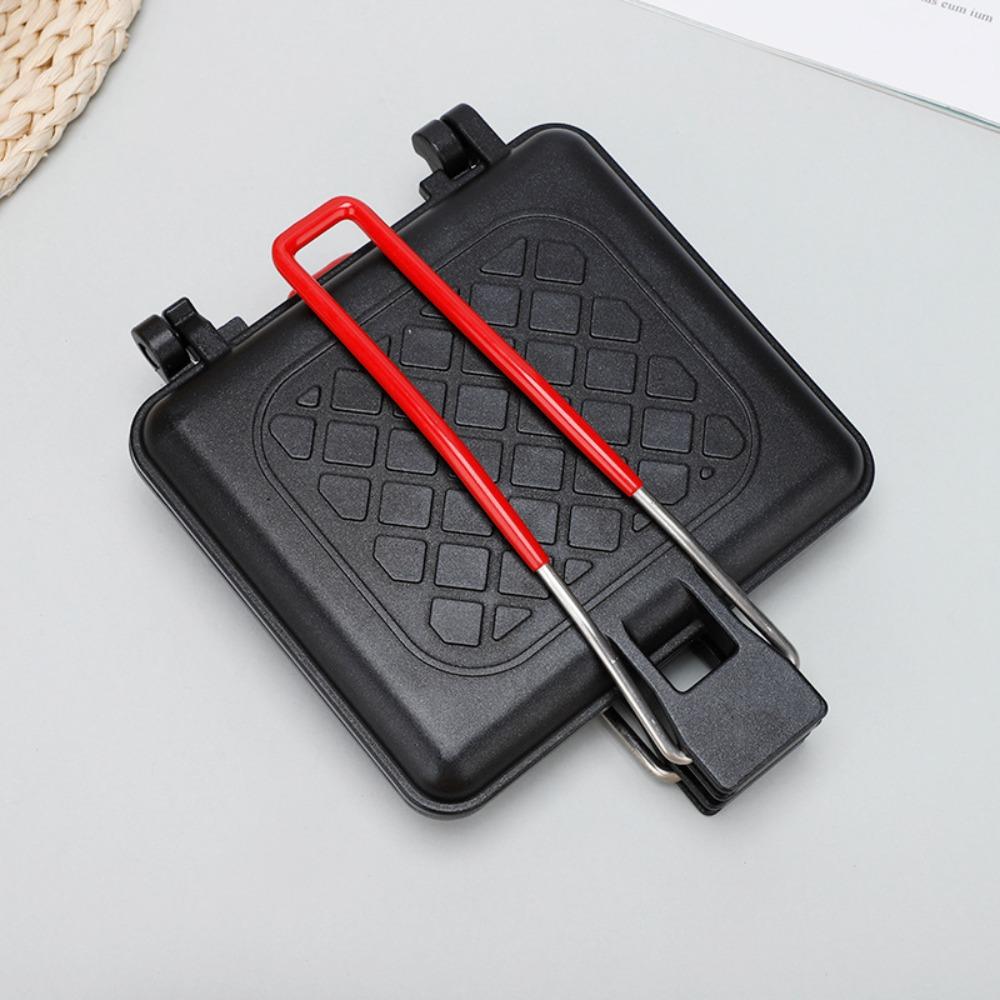 Double-Sided Outdoor Folding Sandwich Grill Pan Non-Stick Detachable Sandwich Maker Heat-resistant Breakfast Machine Camping