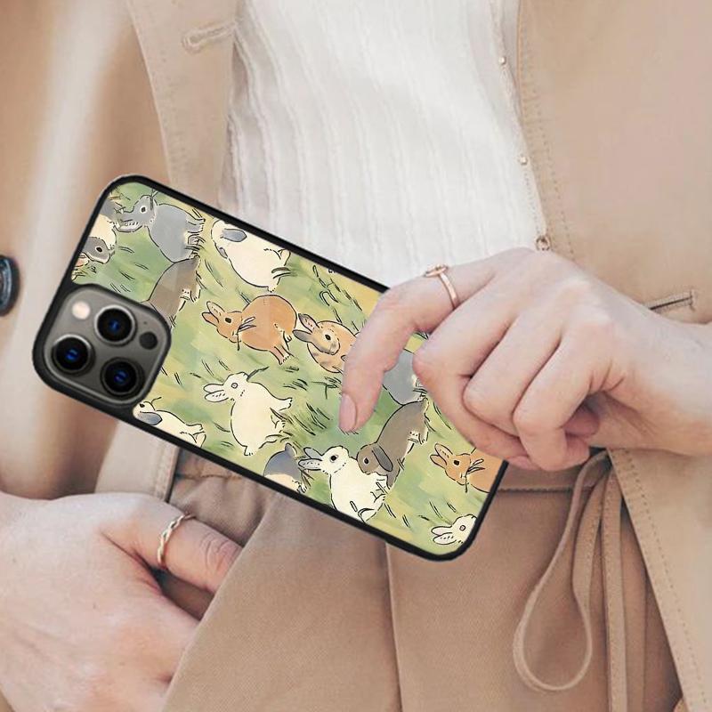 cartoon rabbits pattern Magnetic Phone Case For APPLE iPhone 17 Air 16 14 13 12 Pro Max 15 Plus Wireless Charge MagSafe Cover