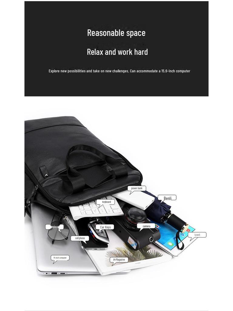 Men's PU Backpack - Large Capacity College, Business, Travel & Casual Bag