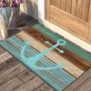 1PC Ship's Anchor Pattern Door Mats Kitchen Rugs Non-Slip Pop Arts Living Room Rugs Bath Mat Carpet for Home Sink Laundry Decor