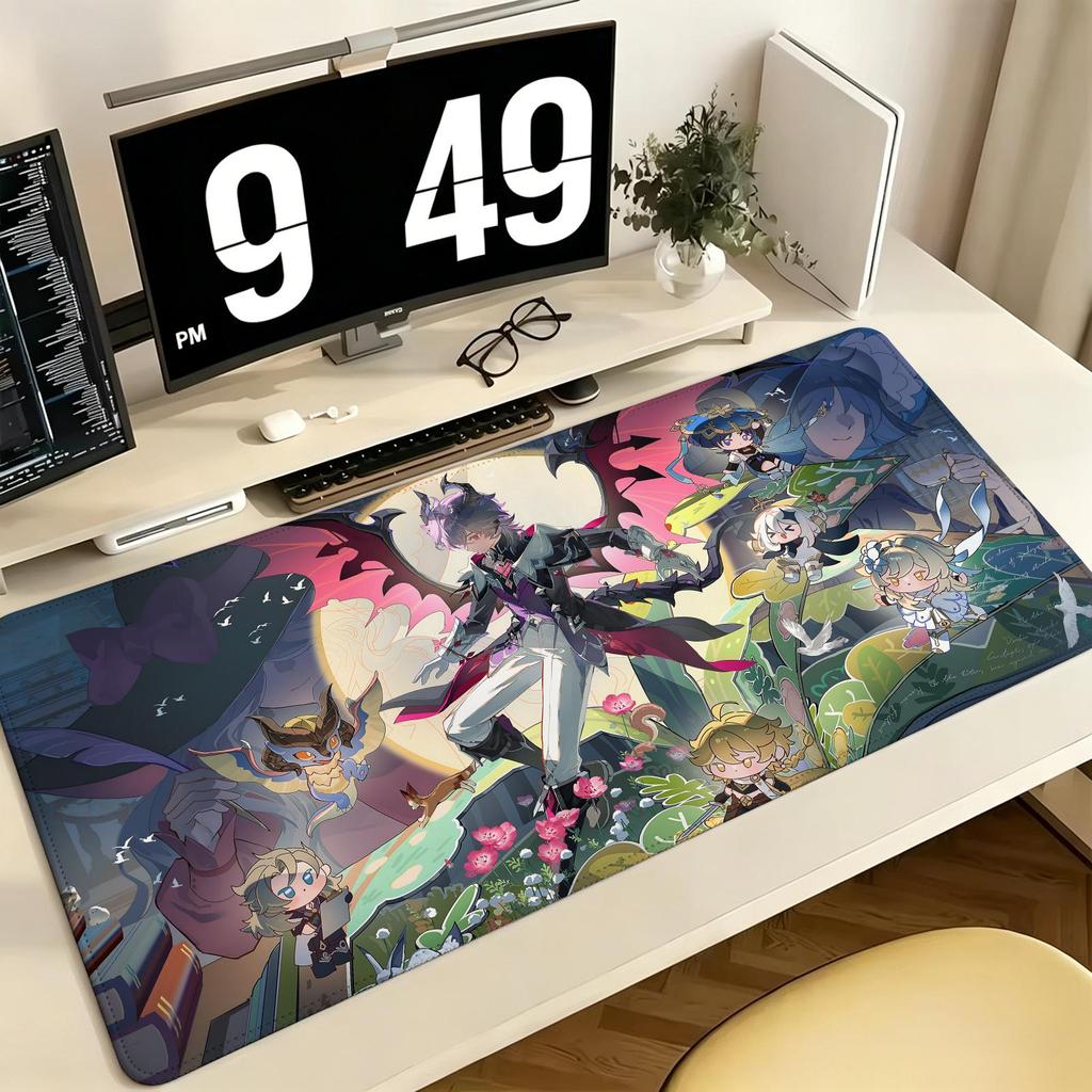 Genshin Impact Durin Pro ESports Xxl Gaming Mousepad Extra Large NonSlip Stitched Edge Keyboard Laptop Desk Mat For Pc Gamer