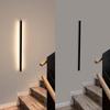 Kinkiet LED - NETTLIFE - 80 cm - 27 W - Ciepła biel - Czarny metal