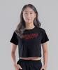 Mokeumo Mocmo Crack Lettering Crop Short Sleeve T-Shirt