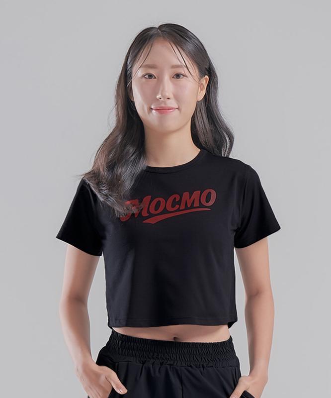 Mokeumo Mocmo Crack Lettering Crop Short Sleeve T-Shirt