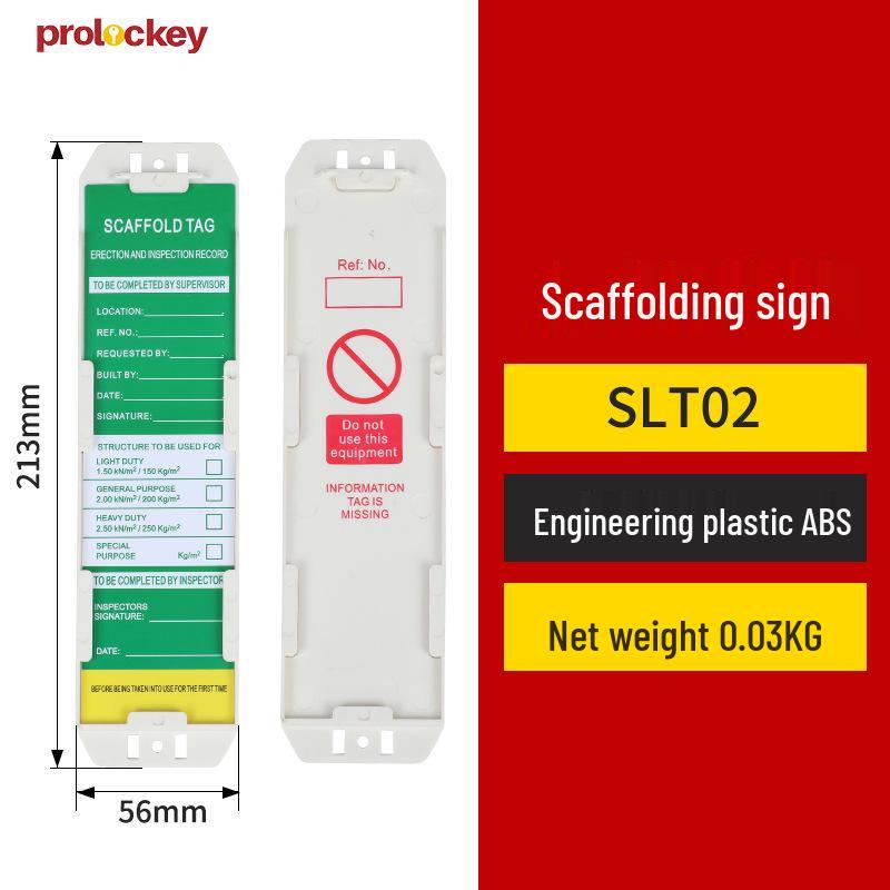 Prolockey Industrial Safety Lockout Warning Tag for Construction PVC Scaffolding 