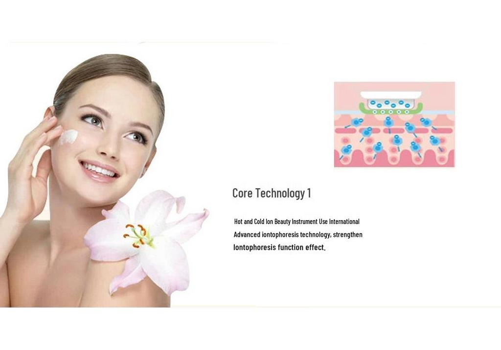 Color Light Vibration Beauty Device: Anti-Wrinkle Skin Rejuvenation Massager with Hot/Cold Therapy and Red/Blue Light