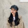 Y2K PU Beret Korean Style Octagonal Cap Sweet Painter Hat  Ladies