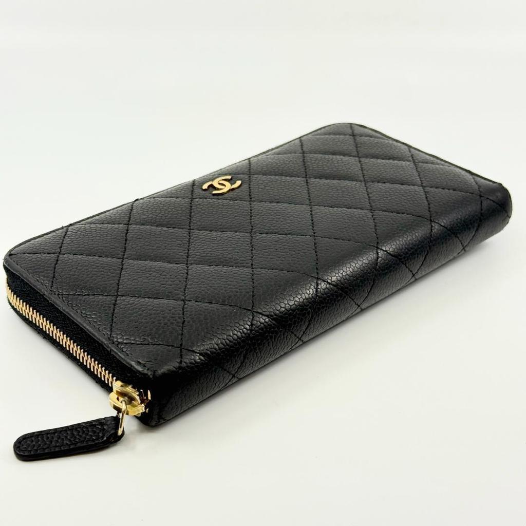Used CHANEL Matelasse Long Wallet Caviar Skin