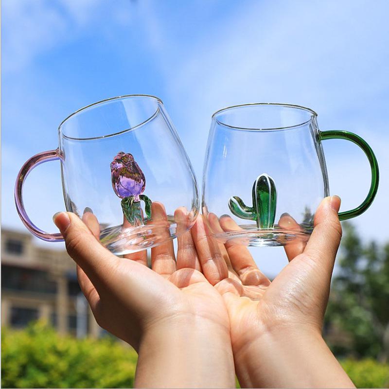 Heat-Resistant Borosilicate Glass Cartoon Animal Cup - Perfect for Juice, Household Use, or Holiday Gifts