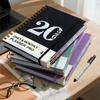 2026 English Notepad A5 Metal Coil Notebook Calendar Weekly Planner Agenda Book