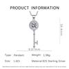 S925 Sterling Silver Moissanite Key Pendant Necklace for Women - Classic Carat Fashion Jewelry