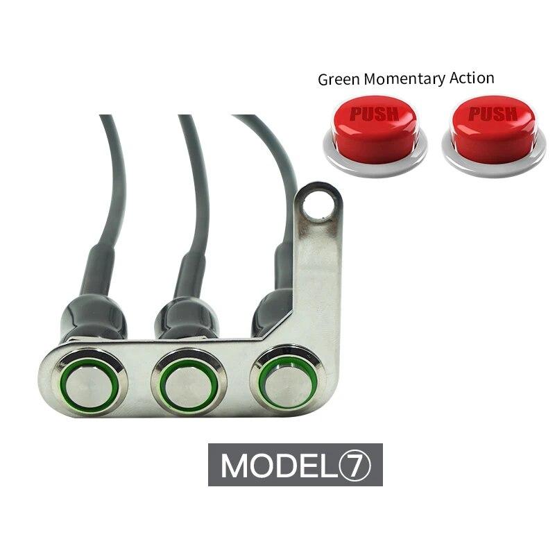 DC12V Stainless Steel Motorcycle Switch ON-OFF Handlebar Adjustable Mount Waterproof Switches Button LED Waterproof Headlight