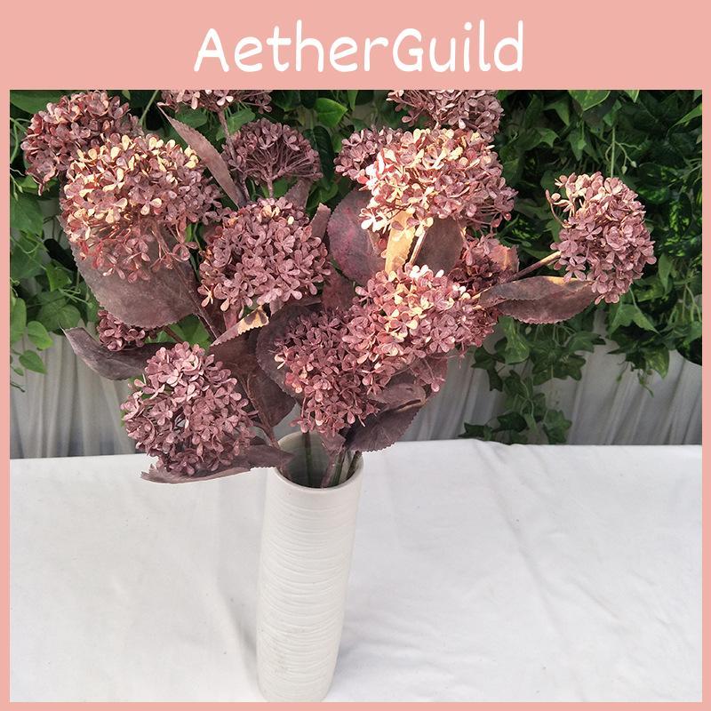 Hydrangea Artificial Snowball Stems Multibranch For Wedding Home Decor Gift