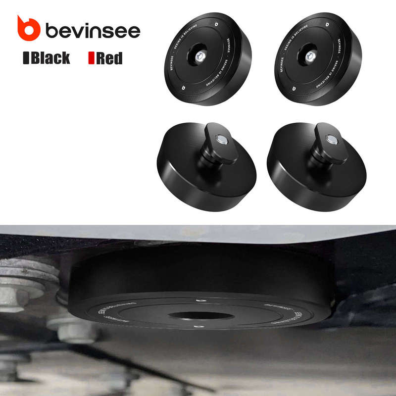 (4 Stück) BEVINSEE Aluminium-Wagenheberaufnahmen für Corvette C8 C7 C6 C5 GS Z06 ZR1, Autozubehör