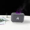 Flame Diffuser 130ML 3D Hollowing USB Flame Diffuser Humidifier with 7 LED Color Light for Home 5V Dark Gray