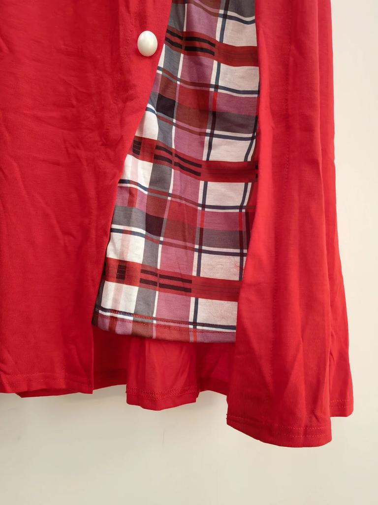 Office Lady Elegant Maxi Dresses For Women 2025 Contrast Colors O Neck Plaid Patchwork Banquet Long Dress Set Party Vestidos