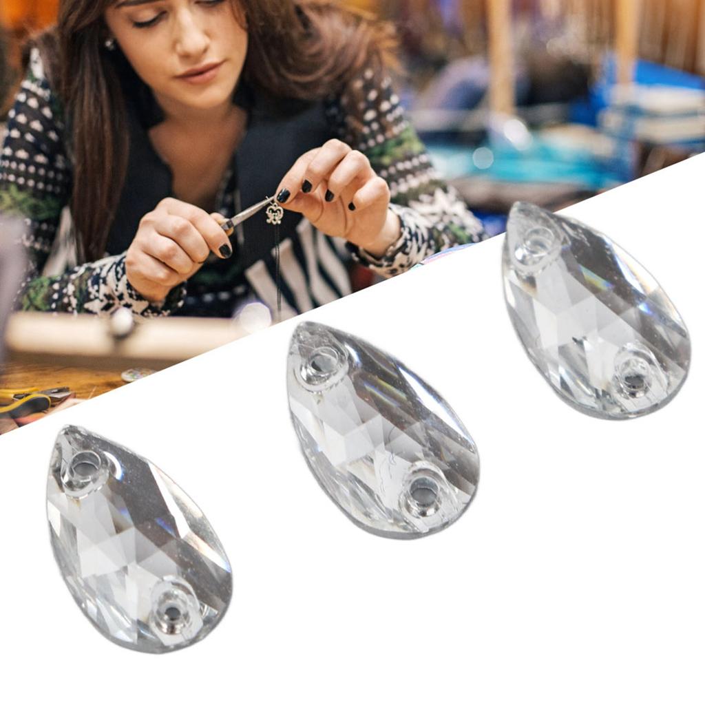 200 Pcs   Bd Acrylic Resin Drip Sewing Rhinestone Buttons 7x12mm Shoe Decoration less thanbr(  Coloured )