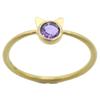 Marie-Helene de Taillac 22KYG 0.21ct Amethyst Little Cat Ring ring Yellow GoldUsed